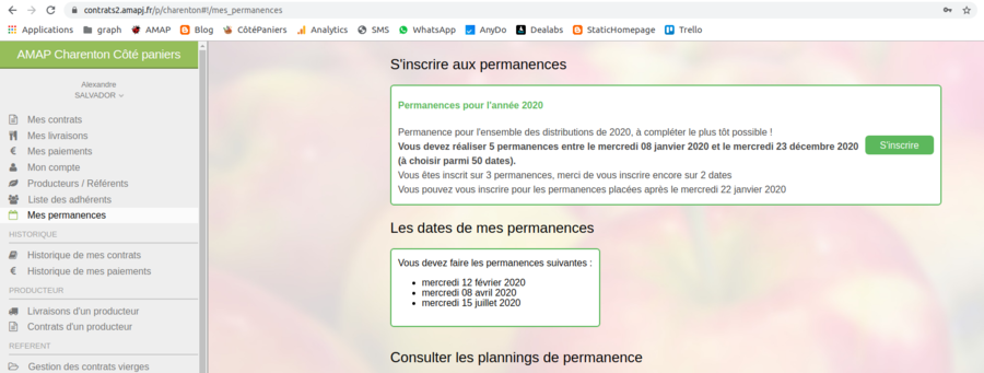 AmapJ Ecran Mes Permanences